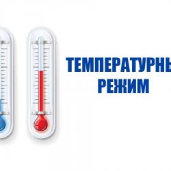 Температурный режим...